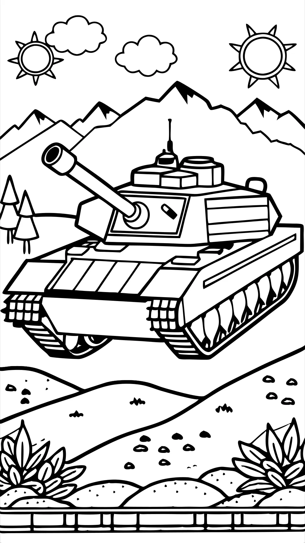 army tank coloring page